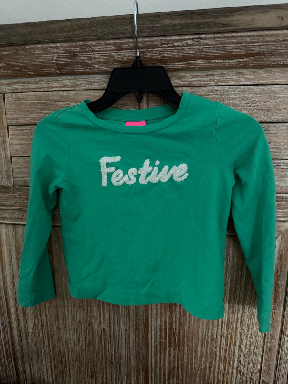 Girls M Lily Pulitzer Festive Green Long-Sleeve Top
